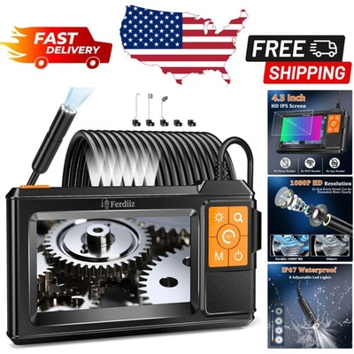 All-Weather Endoscope Camera - 8 LED Lights, Easy Operation for Inspections - Image 1 of 4