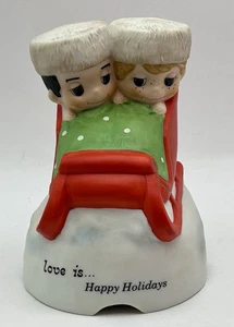 Vintage Kim Casali Love is Happy Holidays 1970 Schmid Spieluhr spielt "Jingle Bells" - Bild 1 von 6