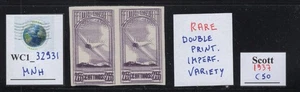 WC1_32931 VENEZUELA. Seltene Sorte von 1937 25c. luftpostmarke. Sc. C50. MNH - Bild 1 von 1