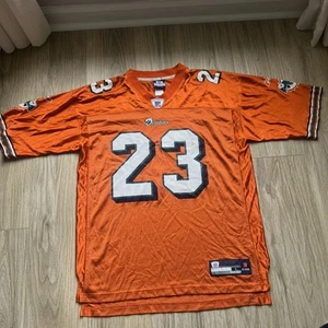 Miami Dolphins NFL Jersey Reebok Orange Adult Size 50 #23 Ronnie Brown Vintage - Picture 1 of 10