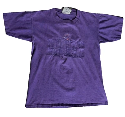 VTG 90s Palm Beach Florida T Shirt Sz M Embroidered Purple Palm Tree Tee - Image 1 of 4