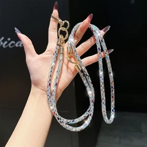 3-in-1 Rhinestone Mobile Phone Lanyard Hanging Cord Strap Phone Accessories - Photo 1 sur 17