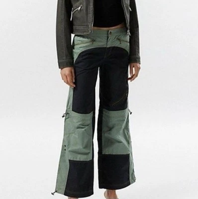 Pantalón Joggers Silence & Noise Urban Outfitters Lee Color Block Lema Nuevo con Etiquetas Talla XS Foto 1 de 4