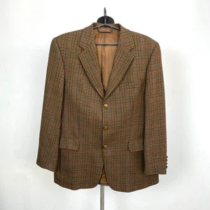 Mario Barutti x Reda Herren Braun Kariert Wolle Blazer Made in Italy 40R - Bild 1 von 12