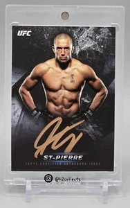 Georges RUSH St-Pierre GOLD INK AUTO SSP /10 2018 Topps UFC Knockout AKA - Picture 1 of 2