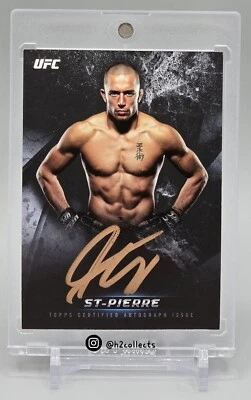 Georges RUSH St-Pierre GOLD INK AUTO SSP /10 2018 Topps UFC Knockout AKA - Image 1 of 2