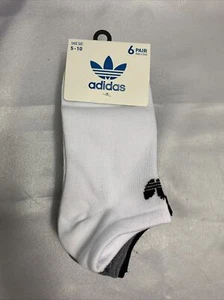 Damen Adidas 6 Paar unsichtbare Socken 6 Paar Schuhgröße 5-10 neu mit Etikett - Bild 1 von 6