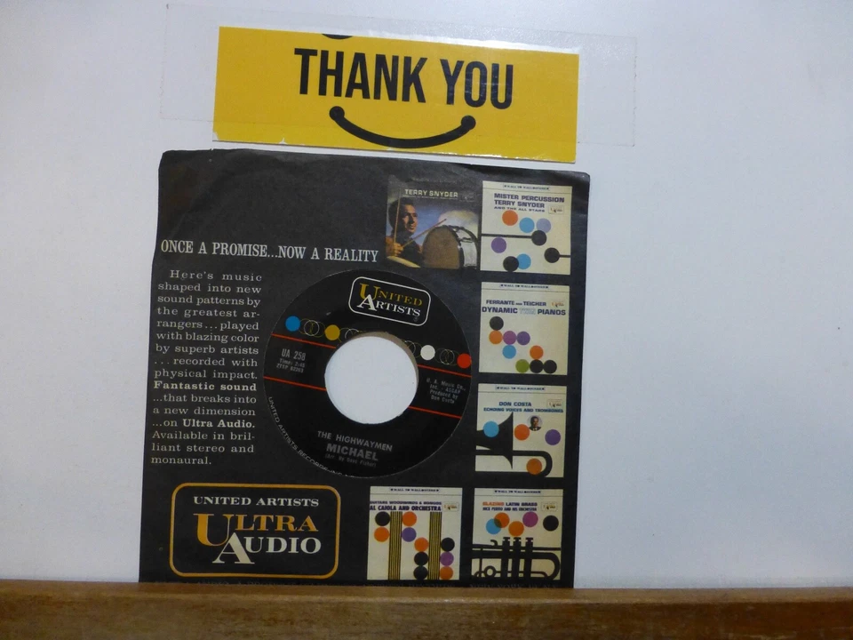 THE HIGHWAYMEN MICHAEL & SANTIANO NEAR MINT   FOLK    45 Foto 1 de 1