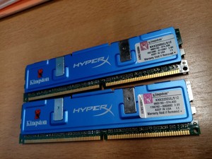 2x Kingston Hyper X KHX3200UL/512 DDR400 PC3200 DDR1 400MHz 512 MB Samsung TCCD
