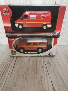 SOLIDO DIECAST FIRE ENGINES LAND ROVER 110 & RENAULT MASTER - Picture 1 of 1