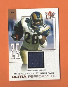Camiseta Fleer Ultra Performers 2004 Cobre Marshall Faulk usada en el juego St Louis Rams - Imagen 1 de 1