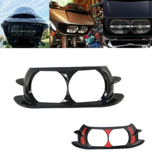 Black Headlight Bezel Trim Fairing Cover For Harley for Road Glide 2015-2019 CT - Picture 1 of 10