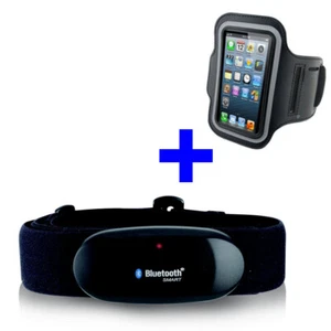 BLUETOOTH CHEST STRAP for WAHOO app + BRACELET CASE iPhone 9/10/X/11/12 - Picture 1 of 1