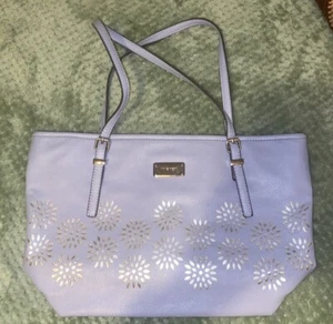 New Nine West Floral Tote Purple - Picture 1 of 3
