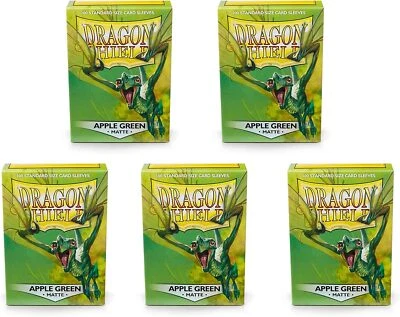 5x Dragon Shield Matte Sleeves - Apple Green (5x 100 Sleeves) - Bild 1 von 3