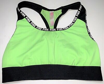 Victoria's Secret PINK Lime Green Unlined Crop Racerback Sports Bra Women's XS • 21.95€