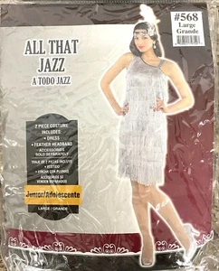 NIP “All That Jazz” COSTUME 2 Piece Set Dress & Headband Junior Large 11-13 - Picture 1 of 3
