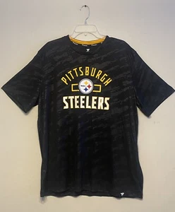 Pittsburgh Steelers NFL Men’s Short Sleeve T-shirt Fanatics Black Dri-fit 2XL - Picture 1 of 12