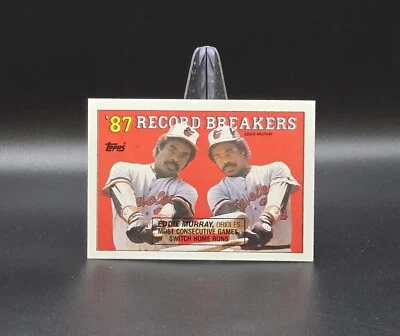1988 Topps EDDIE MURRAY Record Breakers Card #4 Baltimore Orioles Baseball - Image 1 of 2