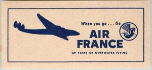 29 Years of Overwater flying ~AIR FRANCE~ Airline Poster Stamp / Label, c. 1955 - Picture 1 of 2