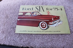 1954 Ford SIX Brochure. 10 pages -Original Brochure covering Six Cylinder Models - Picture 1 of 4
