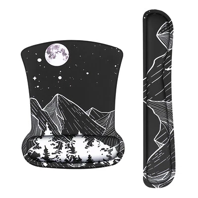 Wrist Rest Keyboard Mouse Pad Set for Computer Laptop Easy Typing & Pain Relief - Image 1 of 4