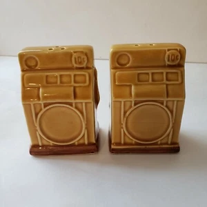 Vintage Retro Slot Machine Salt & Pepper Shakers Brown Pre-owned READ - Picture 1 of 7