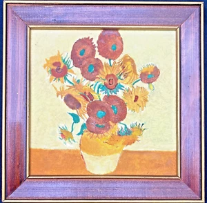 DE COLECCIÓN HECHO A MANO DE REPRODUCCIONES DE PINTURA CLÁSICA/FAMOSA SOBRE AZULEJO, ENMARCADO c1950 v/g - Imagen 1 de 8