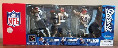 McFarlane Tom Brady Corey Dillon Tedy Bruschi 3 Figure Pack Patriots NFL New Cover