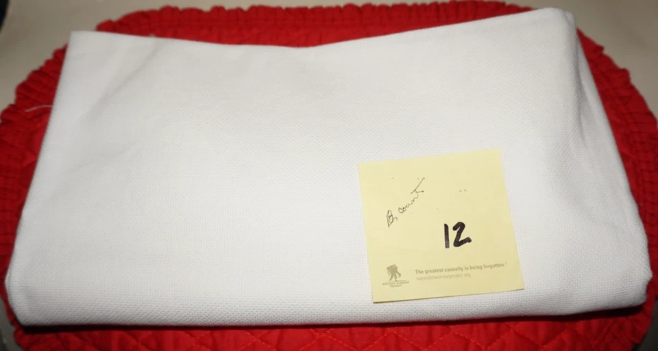 50" x 50", Unbranded, 18 count, Antique White, Cross Stitch Fabric   (12) - Image 1 of 1