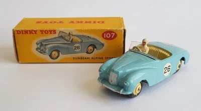 Dinky Toys No. 107, Sunbeam Alpine Sports, - Superb Very Near Mint Condition. — 第 1/4 张图片
