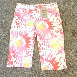 Levi's Tie-Dye Skimmer Jean Shorts Girls Size 10 Regular - Picture 1 of 6