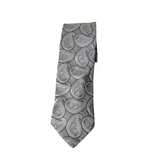 Corbata de seda Ted Baker London gris estampado cachemir - Imagen 1 de 7