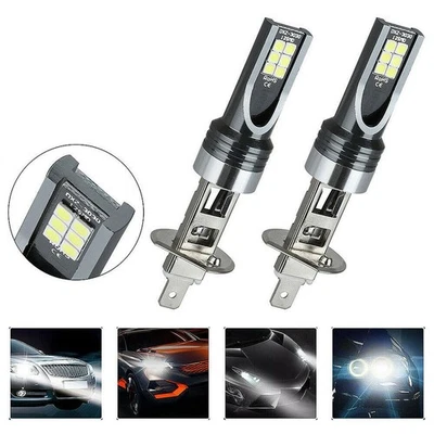 2PCS H1 LED Headlight Bulb Conversion Kit High Low Beam 100W 6500K Super White - Image 1 of 4