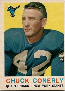 1959 Topps CHARLIE CONERLY New York Giants #65 EX Condition (2) - Picture 1 of 2