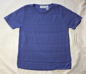 NWT Women's Alfred Dunner Periwinkle Blue Crew Neck Sweater-Size S - Picture 1 of 2