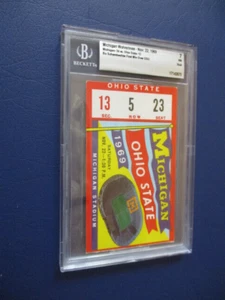 1969 Michigan vs Ohio State Football Ticket Stub BO 1st Victory Over Woody RARE! - Picture 1 of 4