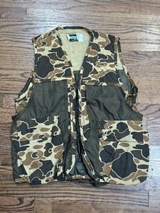 Vintage Saftbak Camo Hunting Shooting Zip-Up Vest M/L USA - Picture 1 of 5