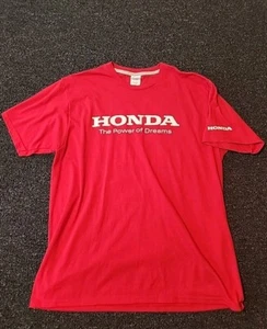 Camiseta Honda Power Of Dreams Grande Roja Mezcla Algodón Port & Co Volunteer Go Honda - Imagen 1 de 11
