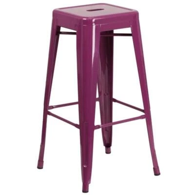 Flash Furniture 30" Metal Backless Bar Stool in Purple - Image 1 of 4