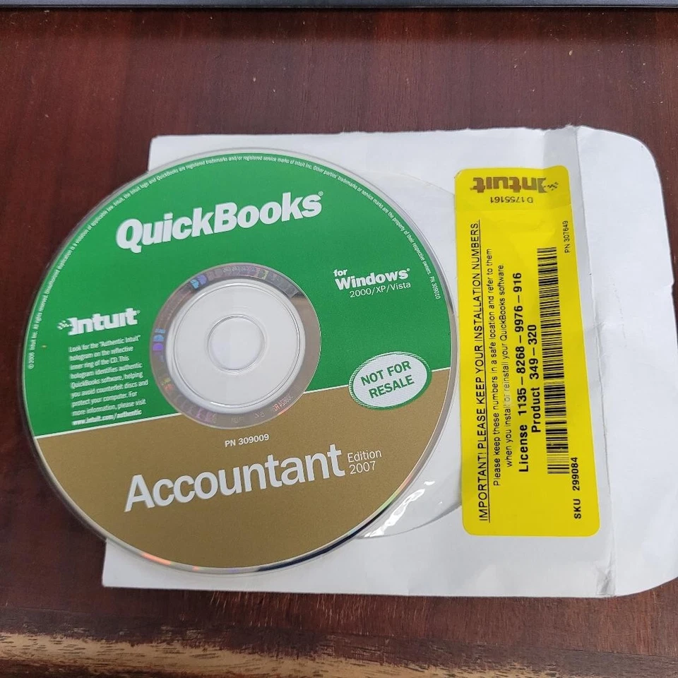 *  FINAL MARKDOWN.   Quickbooks accountant edition 2007 for Windows WITH CODES - Image 1 of 1