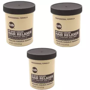 Tcb Hair Relaxer No Base Creme 7.5oz Regular Jar 3 PACK - Picture 1 of 2