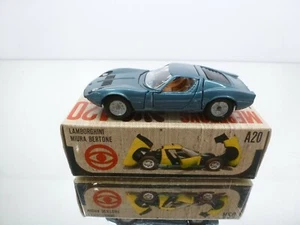 MEBETOYS A20 LAMBORGHINI MIURA BERTONE - RARE - BLUE 1:43 - GOOD IN BOX - 151 - Imagen 1 de 11