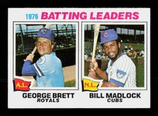 1977 Topps #1 1976 Batting Leaders - George Brett Bill Madlock EX-NM