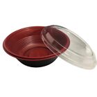 24 oz Round Microwavable PP Food Bowl With Clear Lid (red) Soup bowl 50/pack