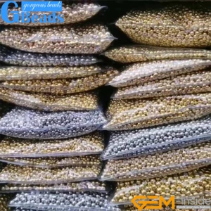 100Pcs Hypoallergenic Seamless 14K Yellow Gold Filled Loose Beads Jewelry Making - Picture 1 of 21