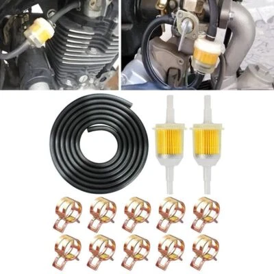 Motorcycle Gasoline Filter Oil Pipe Set 1/4" 6mm Line Fuel Oil Gas Line Go Karts - Image 1 of 4