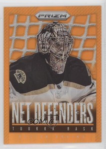 2013-14 Panini Prizm Net Defenders Orange Prizm /50 Tuukka Rask #ND-12