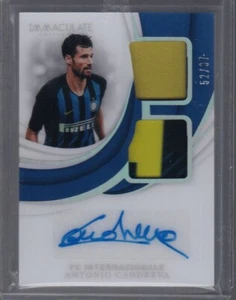 2018-19 Panini Immaculate doble parche tarjeta automática Antonio Candreva #52/87 - Imagen 1 de 2