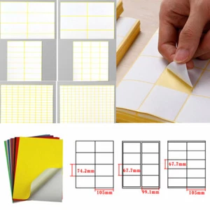Print Paper Laser Inkjet Print Self Adhesive Lot Labels Sheet Tags - Picture 1 of 41